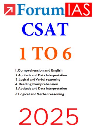 UPSC Prelims Test Series 2025 - FORUM CSAT