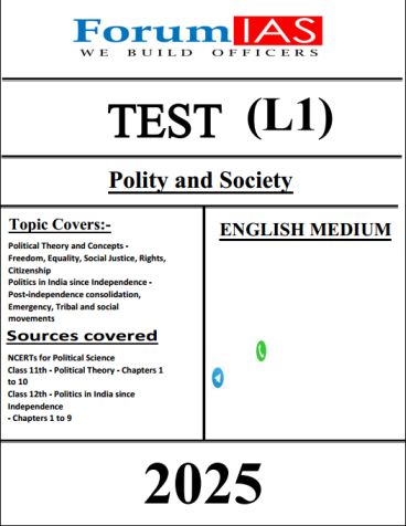 UPSC Prelims Test Series 2025 - FORUM IAS